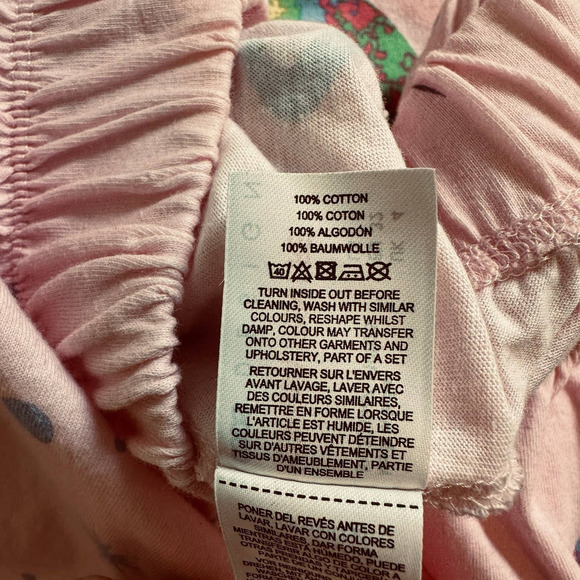 Asos Space Tee & Frill Shorts Pink Pajama Set Size 0 - Picture 5 of 5